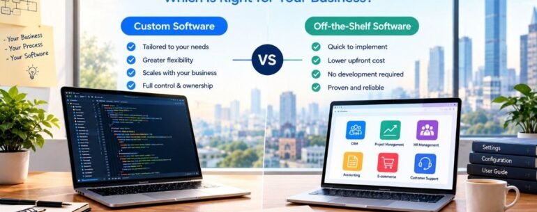 Custom software vs off-the-shelf software comparison for businesses