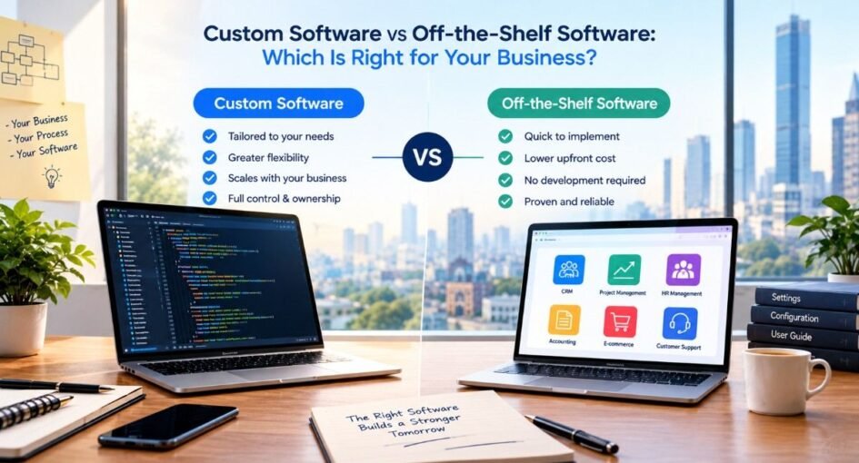Custom software vs off-the-shelf software comparison for businesses